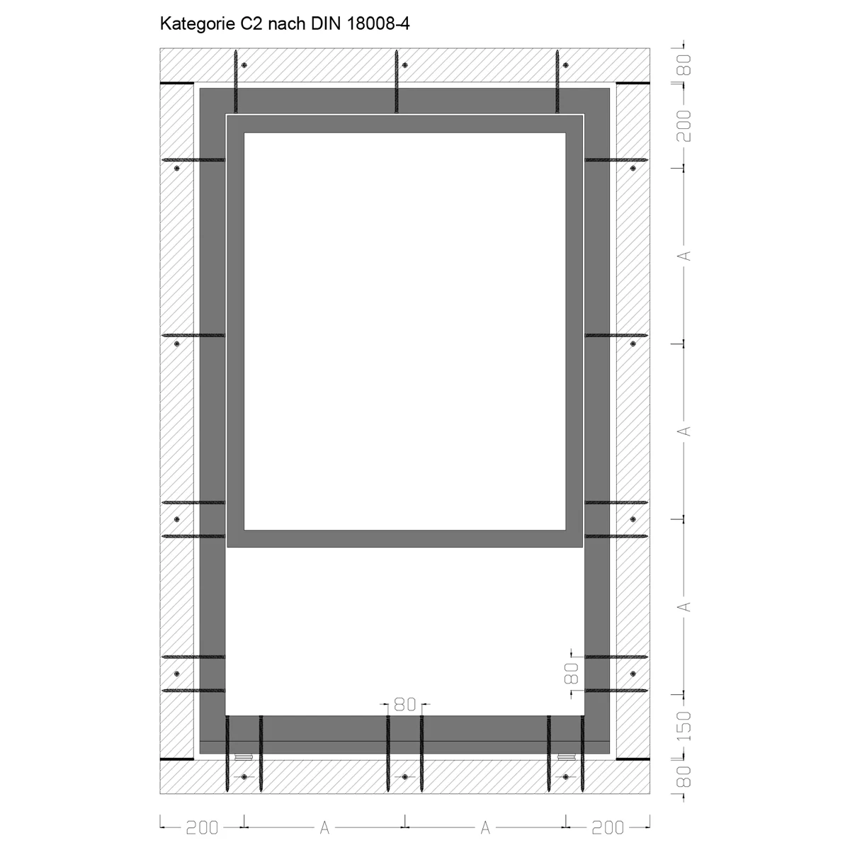 CF costruzione di finestre categoria di protezione anticaduta C2