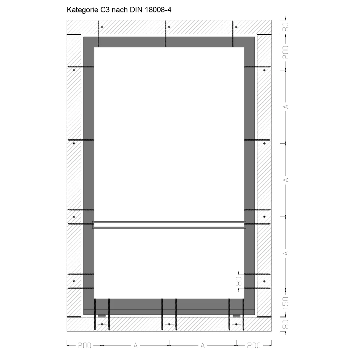 CF costruzione di finestre categoria di protezione anticaduta C3